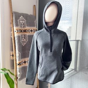 Lululemon Fleece & Thank You Heathered Black 1/2 Zip Pullover Hoodie Women’s 8